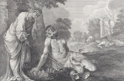 وبّخت زوجته أيوب ، ١٧٣٠-٣٩. بواسطة بيترو موناكو