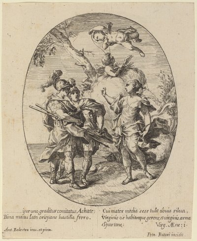ظهور الزهرة على أخيل بواسطة Pietro Rotari after Antonio Balestra