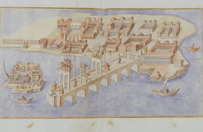 MS Gen 1496 Harbour Scene ، 1674 بواسطة بيترو سانتي بارتولي