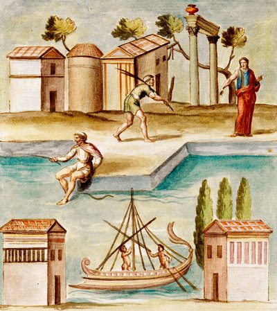 MS Gen 1496 Harbour Scene ، 1674 بواسطة بيترو سانتي بارتولي