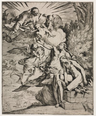 ذبيحة إبراهيم ، كاليفورنيا. 1645-50. بواسطة بيترو تيستا