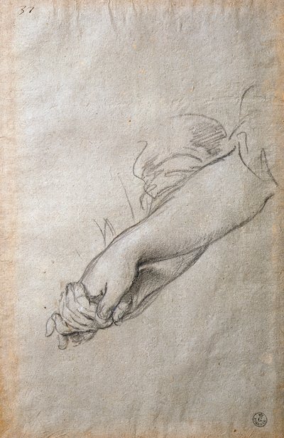 Hands and arms, study for The Golden Acortonage fresco بواسطة بيترو دا كورتونا