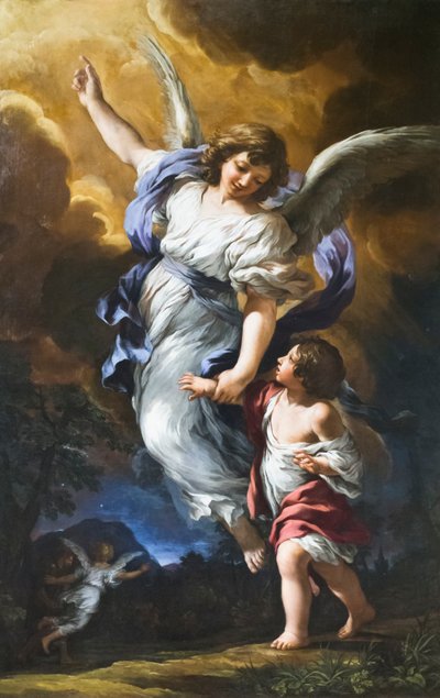 الملاك الحارس بواسطة Pietro da (1596-1669) Cortona