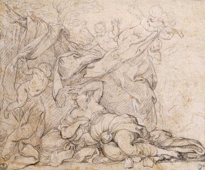 Venus, study for Triumph of Divine Providence, fresco on vault in hall at Palazzo Barberini, Rome بواسطة بيترو دا كورتونا