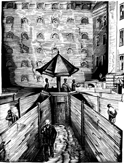 رسم توضيحي من كتاب لينينس لايف 1936. بواسطة بيوتر نيكولايفيتش ستارونوسوف