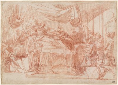 مشهد على فراش الموت [وجه] بواسطة Polidoro da Caravaggio