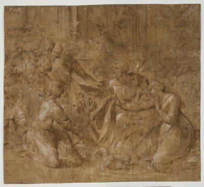 عبادة الرعاة بواسطة Polidoro da Caravaggio