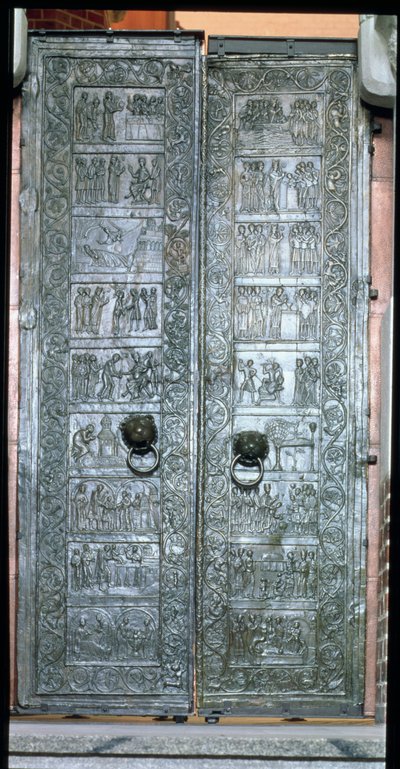 Doors depicting scenes from the life of St. Adalbert (939-97) (bronze) بواسطة المدرسة البولندية