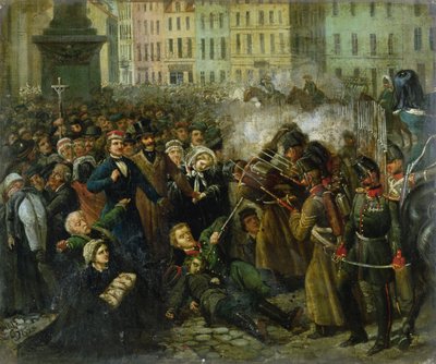 مذبحة ميشال لاندي ، 8 أبريل 1861 بواسطة المدرسة البولندية