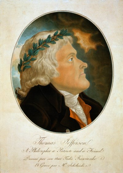 صورة شخصية لتوماس جيفرسون ، 1799 (مائي) بواسطة المدرسة البولندية