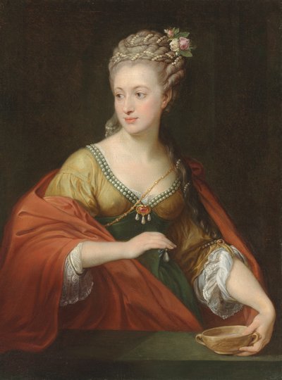 صورة ألكسندرا إيفتيخيفنا ديميدوفا 1724-1789 باسم كليوباترا ، أوائل سبعينيات القرن السابع عشر. بواسطة بومبيو جيرولامو باتوني
