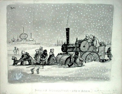 المفاهيم الخاطئة الشائعة: الحياة في روسيا ، رسم توضيحي من Punch ، نُشر في 27 ديسمبر 1939 (قلم حبر ، حبر ، ألوان مائية أحادية اللون ولون جسم على ورق) بواسطة بونت