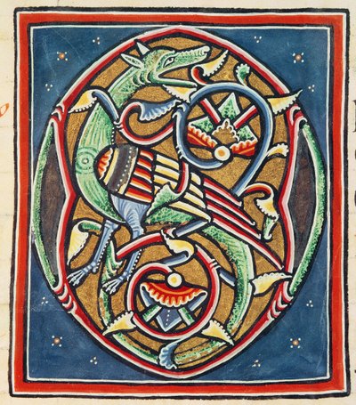 السيدة 3089 fol.35r الأولية المأهولة O ، القرن الثاني عشر أو الثالث عشر بواسطة المدرسة البرتغالية