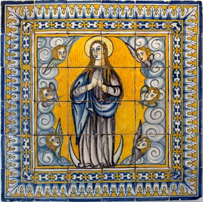 Notre Dame de la Conception - Azulejos de Lisbon (البرتغال) 1650-1675 (سيدة الحبل ، بلاطة ، لشبونة بواسطة المدرسة البرتغالية