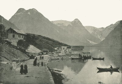 موندال ، على Fjaerlandsfjorden ، سوغن ، النرويج ، 1895. بواسطة شركة بولتون وشركاه