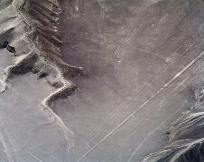 منظر جوي لطائر طنان ، خطوط نازكا (تصوير بواسطة عصور ما قبل التاريخ