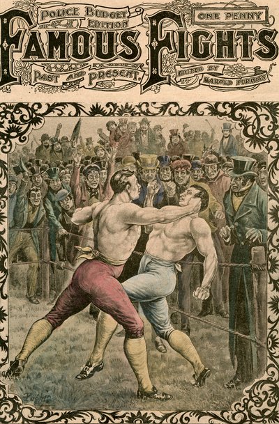 قتال بين ديك كيرتس وجاك بيركنز ، 1828 أواخر القرن التاسع عشر أو أوائل القرن العشرين. بواسطة بوجنس