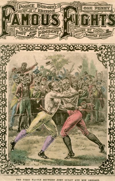 المعركة الأولى بين جون جولي وبوب جريجسون ، 1807 أواخر القرن التاسع عشر أو أوائل القرن العشرين. بواسطة بوجنس