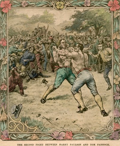 المعركة الثانية بين هاري بولسون وتوم بادوك ، 1851 أواخر القرن التاسع عشر أو أوائل القرن العشرين. بواسطة بوجنس