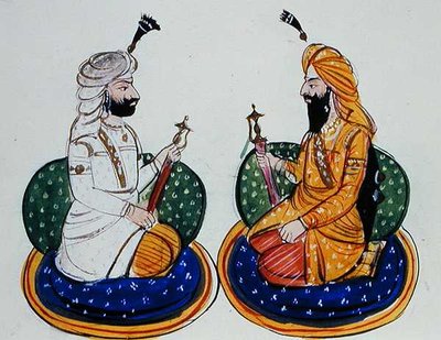 Sardar Sher Singh Atariwala و Maharaja Sher Singh Atariwala ، c1890 (ألوان مائية على ورق) بواسطة المدرسة البنجابية