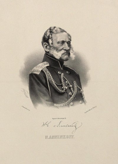 صورة للجنرال نيكولاي نيكولايفيتش أنينكوف 1799-1865. بواسطة Pyotr Fyodorovich Borel