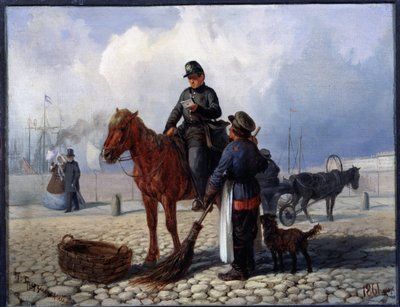 ساعي البريد (ساعي البريد). لوحة لبيوتر نيكولايفيتش جروسنسكي (1837-1892) ، زيت على قماش بواسطة Pyotr Nikolayevich Grusinsky