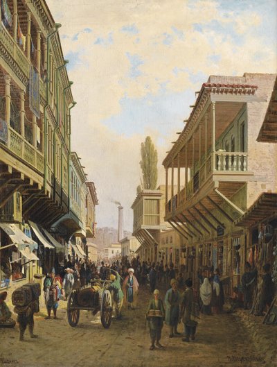 شارع في تفليس بواسطة بيوتر بتروفيتش Vereshchagin