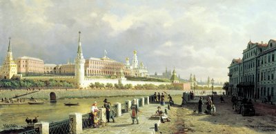 منظر للكرملين من جسر صوفيا في موسكو ، 1879. بواسطة بيوتر بتروفيتش Vereshchagin