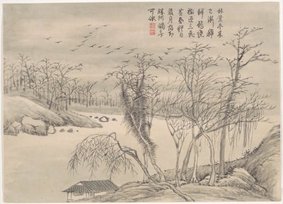 المناظر الطبيعية الشتوية والزهور. بواسطة تشيان ويتشنغ