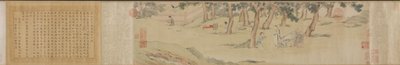 Zhao Mengfu كتابة القلب Hridaya Sutra مقابل الشاي ، 1542-43. بواسطة تشيو ينغ