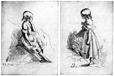 نقشان للملكة فيكتوريا ، 1840. بواسطة الملكة فيكتوريا