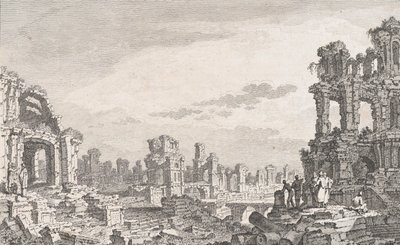 Ruines de Cumes ، القرن الثامن عشر. بواسطة كوينتين بيير تشيدل