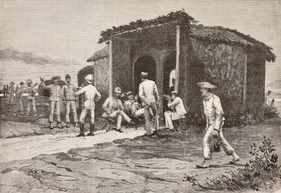 Italian officers near the refectory pavilion, Abdel K