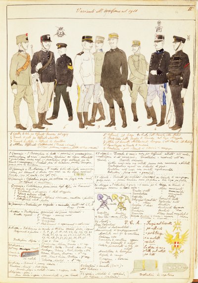 Uniform variations of Kingdom of Italy, color plate by Quinto Cenni بواسطة كوينتو سيني
