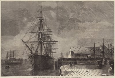 إزالة بقايا السيد بيبودي من السكة الحديد إلى HMS Monarch في بورتسموث بواسطة R. Dudley