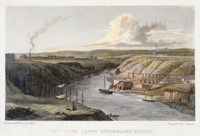 الملابس فوق جسر سندرلاند الحديدي ، c1829. بواسطة آر فرانسيس