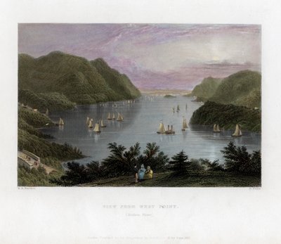 نهر هدسون كما يُرى من ويست بوينت ، الولايات المتحدة الأمريكية ، 1837. بواسطة ر. واليس