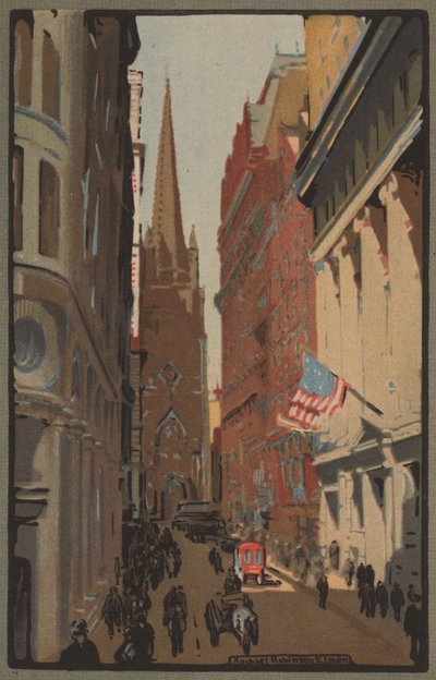 كنيسة الثالوث وول ستريت ، 1914. بواسطة راشيل روبنسون إلمر