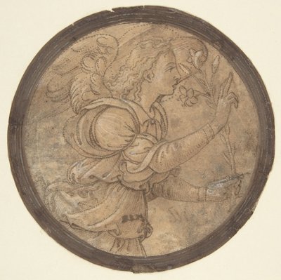 كارتون ملاك البشارة للتطريز 1466-1524. بواسطة رافايلينو ديل غاربو