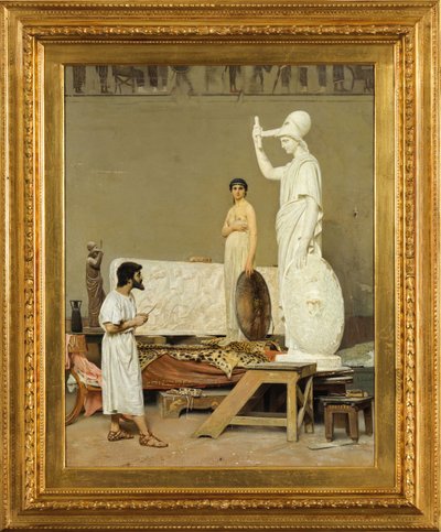 فيدياس يعمل على تمثال مينيرفا 1869. بواسطة رافايلو سوربي