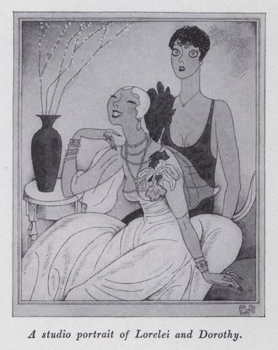 رسم توضيحي لـ "But Gentlemen Marry Brunettes" لأنيتا لوس (ليتو) بواسطة رالف بارتون