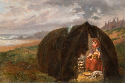 الغجر المعسكر على الشاطئ ، بالقرب من ساوث شيلدز ، 1876 بواسطة رالف هيدلي