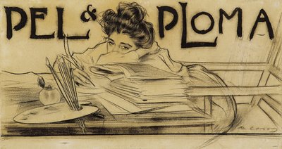 غطاء رأس مجلة "Pèl i Ploma" بواسطة رامون كاساس