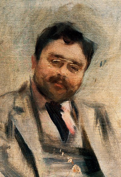 Portrait of Isaac Albeniz at 34 years old, detail (oil on canvas) بواسطة رامون كاساس إي كاربو