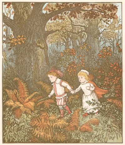 مشهد من فيلم The Babes Children in the Wood ، 1878 بواسطة راندولف كالديكوت