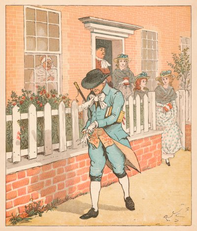 الرجل الصالح في Islington ينطلق إلى الكنيسة ، c1879. بواسطة راندولف كالديكوت