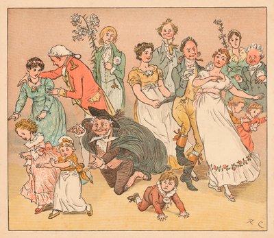 ... وسقطوا جميعًا في لعب لعبة الصيد كما يمكن ... ، c1885 ، 1934. بواسطة راندولف كالديكوت