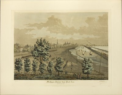 شارع ميشيغان من بارك رو في عام 1865 بواسطة راؤول فارين