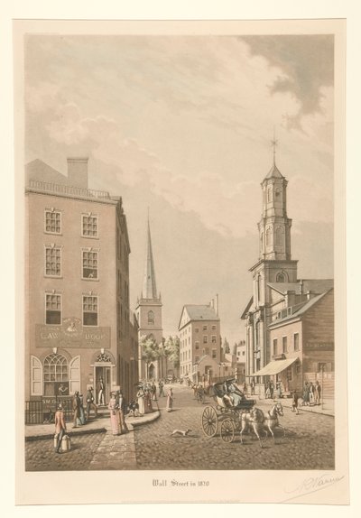 وول ستريت عام 1820 بواسطة راؤول فارين