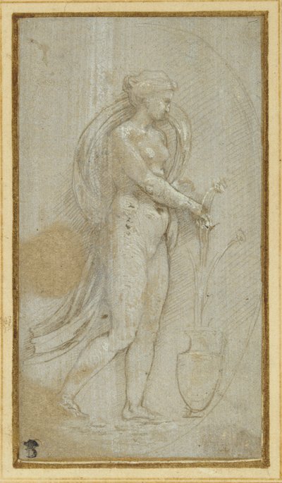 Allegory of Grammatica (metal-point & white body colour on paper) بواسطة رافائيل